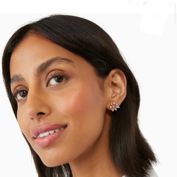 COPY - NWT authentic kate spade snowflake stud earrings goldtone BNWT - Picture 2 of 11